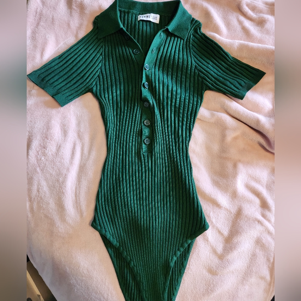 Backless Button Up Bodysuit